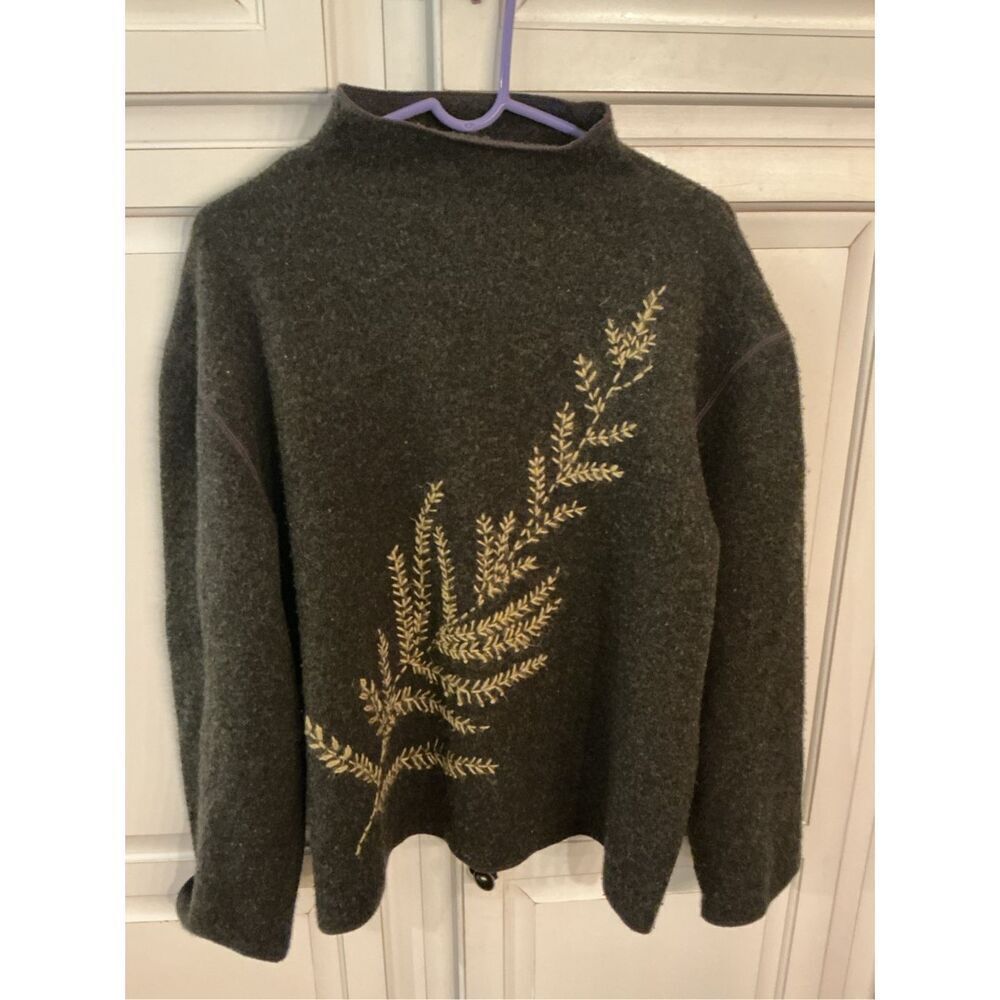 Jones New York Vintage100% Lambswool mock Neck Sweater Sz XL